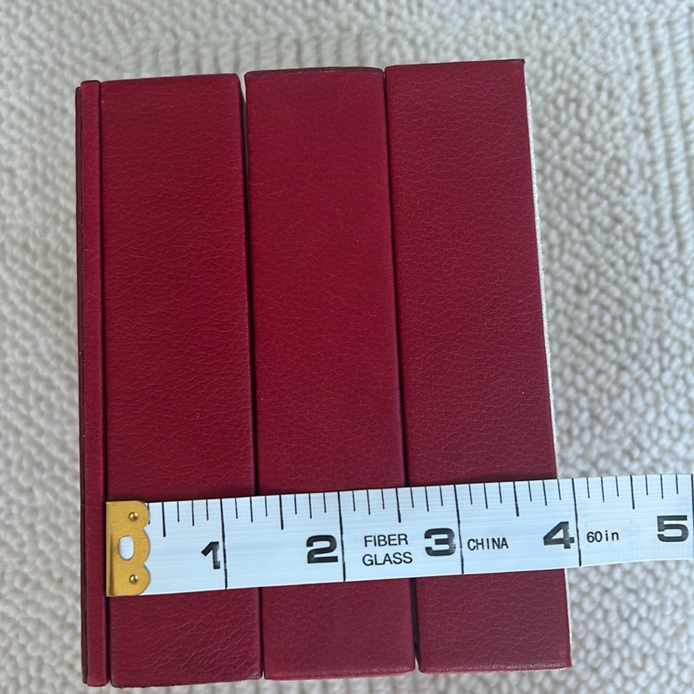 Hold Everything | Stackable Red Leather & Suede Jewelry Holder Box - Picture 8 of 8